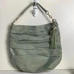 Izzy & Ai Leather Seafoam Green Shoulder Bag